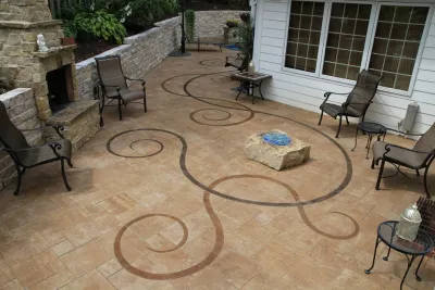 poolside inlay — Landscape Design project by Paver Designs LLC