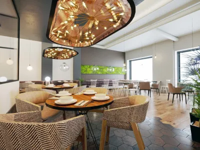 Hotel 1928 Restaurant. A commercial development. — Landscape Design project by Edge VR Studios