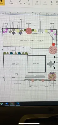 Backyard short game — Landscape Design project by Ramble On Rose Garden Design LLC in Louisville