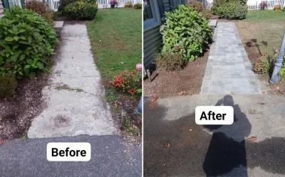 Somers, CT | Stone Walkway and Steps Design and Build Project by Environmental Design & Landscaping LLC