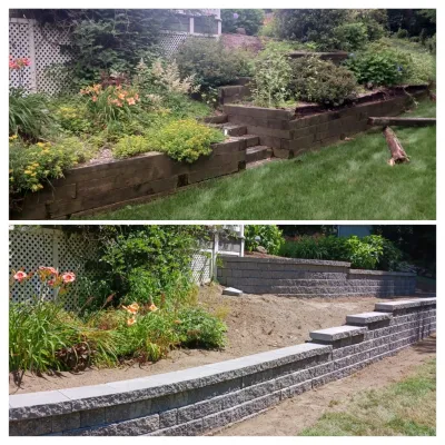 Springfield, MA | Retaining Wall Contractor | Concrete Retaining Wall Project by Environmental Design & Landscaping LLC