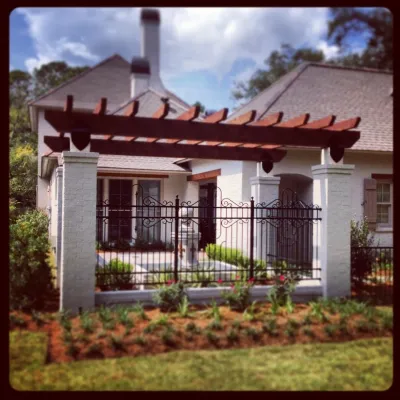 Elegant Courtyard — Landscape Design project by Smith + Baker in Baton Rouge