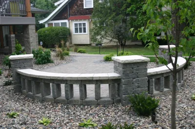 Minneapolis Front Yard Outdoor Living Area — Landscape Design project by Steve Wilde - Bachman's Landscape Design in Minneapolis