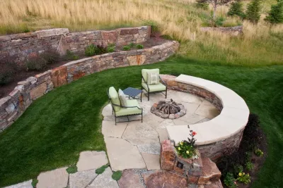 Sun Valley | Outdoor Fire Pit — Landscape Design project by Terry T. King Landscape Architecture in Sun Valley