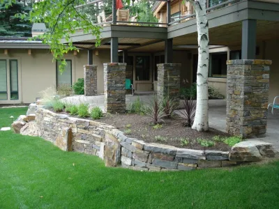 Ketchum | 3 Rivers Stone Walkways — Landscape Design project by Terry T. King Landscape Architecture in Ketchum