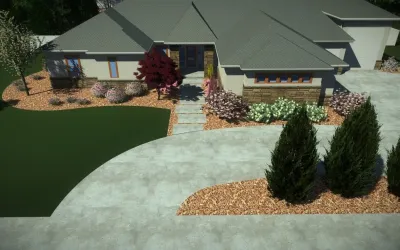 Eagle Residence 3D Renderings — Landscape Design project by Terry T. King Landscape Architecture