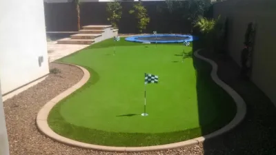 Artificial Turf & Putting Greens — Landscape Design project by Falcon Landscapes Pavers & Masonry LLC