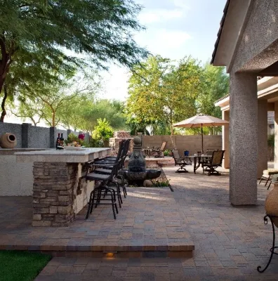 East Valley Permeable Paver Installation — Landscape Design project by Falcon Landscapes Pavers & Masonry LLC