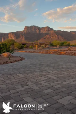 Superstiton Mountain Foothills Paver Driveway (Gold Canyon) — Landscape Design project by Falcon Landscapes Pavers & Masonry LLC