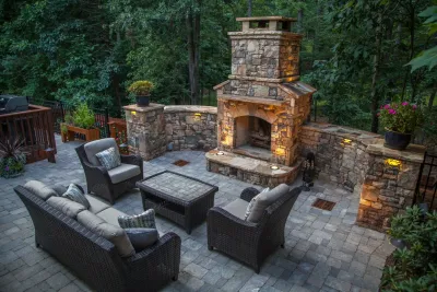 Outdoor Entertainment-Fireplaces & Fire Pits by Vision Hardscapes Of Atlanta