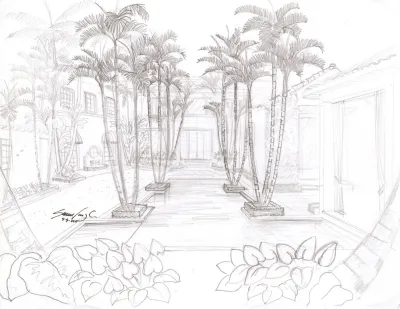 Hand Drawings by Fernando Wong Outdoor Living Design