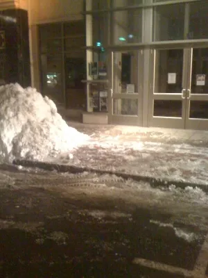 Snow Plowing — Landscape Construction project by American Landscape, LLC