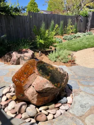 Cozy Cottage Garden featuring California Natives and Productive Plants — Landscape Design project by Wildflower Landscape Design At K&D Landscaping in Santa Cruz