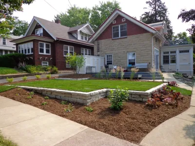 Terraced Turf — Landscape Design project by Four Of Six Landscape