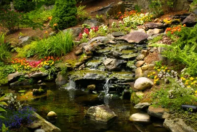 Crescent Court Landscape and Water Feature/Pond Project — Landscape Design project by Four Seasons Landscape