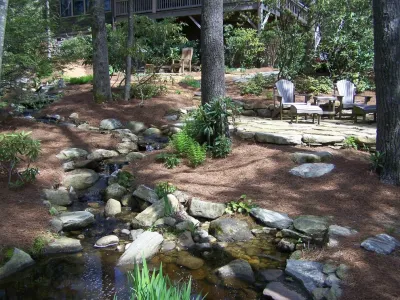 Robbin's Nest Landscape and Waterfall/Pond — Landscape Design project by Four Seasons Landscape