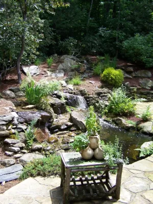 High Hemlock Landscape Design/Build and Water Feature Fountain/Pond — Landscape Design project by Four Seasons Landscape in Cashiers