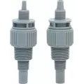 Blue-White Injection Fitting With Connection Nut