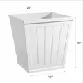 White Resin Beadboard Square Planter