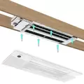Mrcool DIY 4th Gen 18K BTU-1.5 Ton-22 SEER-Ductless Mini-Split Heat Pump Complete System With Ceiling Cassette Air Handler & 25 Ft. Line Set