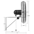 Pro Commercial Grade Oscillating Wall Mount Fan 20 -Hurricane®