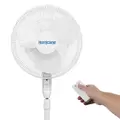 Supreme Oscillating Stand Pedestal Fan 16" with Remote (White) - Hurricane®