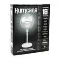 Supreme Oscillating Stand Pedestal Fan 16" with Remote (White) - Hurricane®