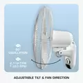 Classic Oscillating Wall Mount Fan 16" - Hurricane®