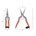 Harvest-Bunch Cutter, Straight Stainless Steel Serrated Blade