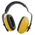 Adjustable Headband Ear Muffs Yellow with Black