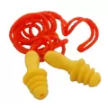 Easy-Fit Ear Plugs with Corded Nylon Neck String 100 Pairs Count Box