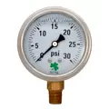 Glycerin Liquid Filled Pressure Gauge - 30 PSI
