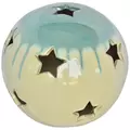 MCarr 12" Sphere w/ Stars Blue Green Lt Cream