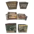 VCS 6pc Set Reclaimed Wood Planter