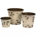 WSP Tub Round Set Of 3 Distressed White