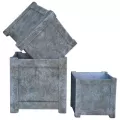 MCarr 3pc Square Barn Planter Set Barn Gray