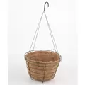 Oregon Wire Moss Basket - 14", Green Includes: 21" 4-Strand Hgr & Coco Liner