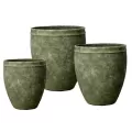 MCarr 3pc Tall Planter Set Weathered Green