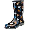 Sloggers Womens Boot w/ Trim Classic Chicken Black Size 10