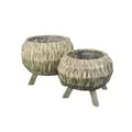 Braun Seagrass Bowl Planter Medium