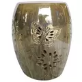 MCarr 19" Butterfly Stool Brown Cream