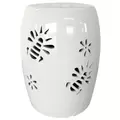 MCarr 19" Tall Bumblebee Stool White