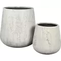 MCarr 4pc Oyster Concrete Planter Pallet Antique White