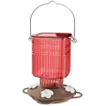Natures Way 22oz Crimson Carnation Antique Glass Hummingbird Feeder