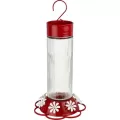 Natures Way 28oz Hummingbird Feeder Ribbed Rose Glass