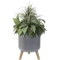 Algreen 10.8" Stand Planter Brushed Gray