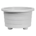 DCN 15" Futura Round Patio Planter Light Grey