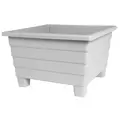 DCN 16" Futura Square Patio Planter Light Grey