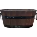 Devault 12" x 7" x 5" Oval Planter Dark Oil Stain