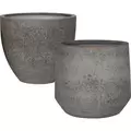 MCarr 24pc Ficonstone Round Planter Pallet Gray Stone